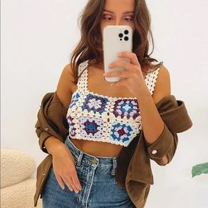NWT* Beginning Boutique Crochet Cropped Tank